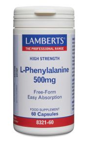 L-fenylalanin 500mg (tyrosin föregångare) (60 kapslar)